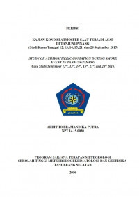 Image of KAJIANKONDISI ATMOSFERSAAT TERJADI ASAPDI TANJUNGPINANG: (Studi Kasus Tanggal12,13, 14, 15, 21dan28September 2015)