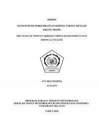 Image of Studi Potensi Perkembangan Borneo Vortex Menjadi Siklon Tropis