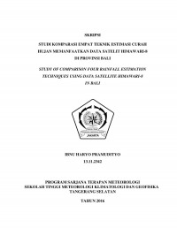 Image of STUDI KOMPARASI EMPAT TEKNIK ESTIMASI CURAH HUJAN MEMANFAATKAN DATA SATELIT HIMAWARI-8 DI PROVINSI BALI