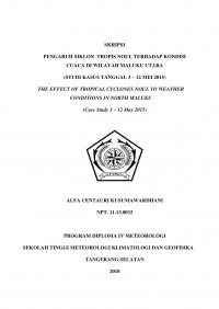 Image of PENGARUH SIKLON TROPIS NOUL TERHADAP KONDISI CUACA DI WILYAH MALUKU UTARA