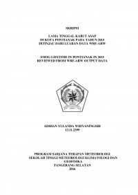 Image of LAMA TINGGAL KABUT ASAP
DI KOTA PONTIANAK PADA TAHUN 2015
DITINJAU DARI LUARAN DATA WRF-ARW