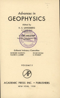Image of Advances in Geophysics volume 4