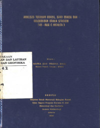 Image of Analisi Tekanan Udara, Suhu Udara dan Kelembaban Udara Stasiun 745 - BMG (Jakarta)
