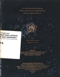 Image of Analisis Hujan di Lampung Berdasarkan Data Curah Hujan Bulanan dan Tahunan