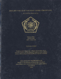 Image of Analisis Polutan dan suhu udara permukaan di kota jakarta