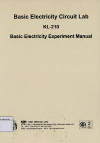 Image of Basic Electricity Circuit Lab KL-210: Basic Electricity Experiment Manual