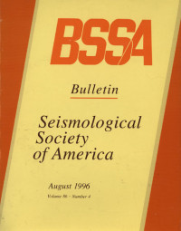 Image of BSSA Bulletin, Seismological Society Of America, August 1996 Volume 86, Number 4