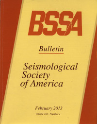 Image of BSSA Bulletin Seismological Society Of America Volume 103 Number 1 February 2013