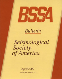 Image of BSSA Bulletin Seismologiocal Society Of America Volume 99 Number 2A