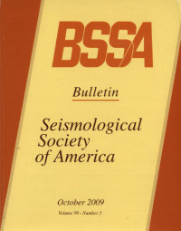 Image of BSSA Bulletin Seismologiocal Society Of America Volume 99 Number 5