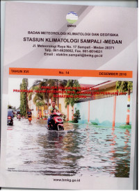 Image of BMKG STASIUN KLIMATOLOGI SAMPALI-MEDAN TAHUN XVI NO.14 DESEMBER 2016