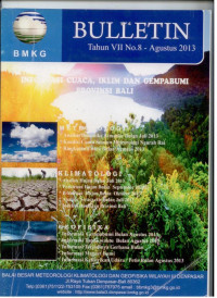 Image of Buletin informasicuaca,iklim dan gempabumi provinsi bali tahun VII NO.8-agustus 2013