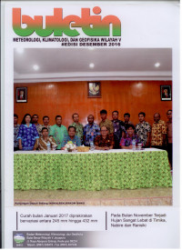 Image of BULETIN METEOROLOGI,KLIMATOLOGI,DAN GEOFISIKA WILAYAH V EDISI DESEMBER 2016