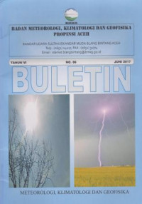 Image of BULETIN BMKG PROVINSI ACEH BANDAR UDARA SULTAN ISKANDAR MUDA BLANG BINTANG ACEH TAHUN IV NO.06 JUNI 2017