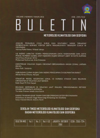 Image of BULETIN METEOROLOGI KLIMATOLOGI DAN GEOFISIKA VOLUME 1 NOMOR 3 OKTOBER 2016