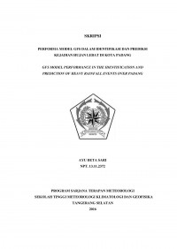 Image of PERFORMA MODEL GFS DALAM IDENTIFIKASI DAN PREDIKSI
KEJADIAN HUJAN LEBAT DI KOTA PADANG