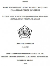 Image of SISTEM MONITORING BUILT-IN-TEST EQUIPMENT (BITE) RADAR CUACA BERBASIS WEBSITE DAN ANDROID