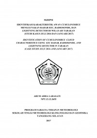 Image of IDENTIFIKASI KARAKTERISTIK AWAN CUMULONIMBUS  MENGGUNAKAN RADAR EEC, RADIOSONDE, DAN LIGHTNING DETECTOR DI WILAYAH TARAKAN (STUDI KASUS JULI 2016 DAN JANUARI 2017)