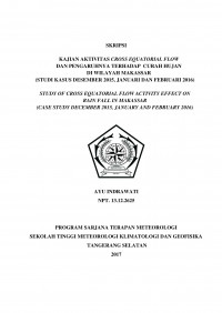 Image of KAJIAN AKTIVITAS CROSS EQUATORIAL FLOW DAN PENGARUHNYA TERHADAP CURAH HUJAN DI WILAYAH MAKASSAR (STUDI KASUS DESEMBER 2015, JANUARI DAN FEBRUARI 2016)