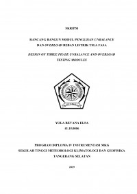 Image of RANCANG BANGUN MODUL PENGUJIAN UNBALANCE DAN OVERLOAD BEBAN LISTRIK TIGA FASA