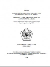 Image of KARAKTERISTIK LAPSE RATE SUHU PADA SAAT TERJADI HUJAN DI WILAYAH JAKARTA