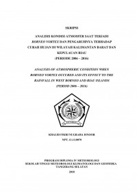 Image of ANALISIS KONDISI ATMOSFER SAAT TERJADI BORNEO VORTEX DAN PENGARUHNYA TERHADAP CURAH HUJAN DI WILAYAH KALIMANTAN BARAT DAN KEPULAUAN RIAU (PERIODE 2006 - 2016)