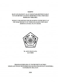 Image of Rancang Bangun Alat Ukur Parameter Syarat Tanam Benih Tanaman Hortikultura Portable Berbasis Nirkabel