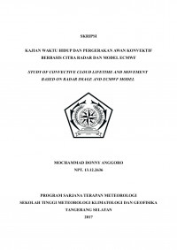 Image of KAJIAN WAKTU HIDUP DAN PERGERAKAN AWAN KONVEKTIF BERBASIS CITRA RADAR DAN MODEL ECMWF