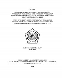 Image of KAJIAN PENGARUH  FENOMENA MADDEN JULLIAN OSCILLATION (MJO) DAN EL NINO SOUTHERN OSCILLATION (ENSO) TERHADAP PARAMETER LAUT PERIODE 2010 – 2016 DI WILAYAH PERAIRAN MALUKU