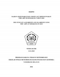 Image of KAJIAN ANGIN DARAT DAN ANGIN LAUT MENGGUNAKAN
WRF-ARW DI SEMARANG TAHUN 2014