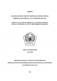 Image of ANALISIS DAMPAK SIKLON TROPIS DI SAMUDERA HINDIA TERHADAP
GELOMBANG LAUT PERIODE 2001-2011