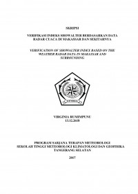 Image of VERIFIKASI INDEKS SHOWALTER BERDASARKAN DATA RADAR CUACA DI MAKASSAR DAN SEKITARNYA