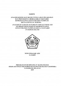 Image of Analisis Kesesuaian Iklim Untuk Lahan Pegaraman dan Proyeksinya Berdasarkan Skenario Representative Concentration Pathways (RCP) 4.5 di Pulau Madura