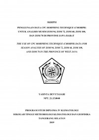 Image of Penggunaan Data CPC Morphing Technique (CMORPH) untuk Analisis Musim ZOM 94, ZOM 72, ZOM 68, ZOM 100, dan ZOM 78 di Provinsi Jawa Barat