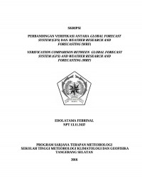 Image of PERBANDINGAN VERIFIKASI ANTARA GLOBAL FORECAST SYSTEM (GFS) DAN WEATHER RESEARCH AND FORECASTING (WRF)