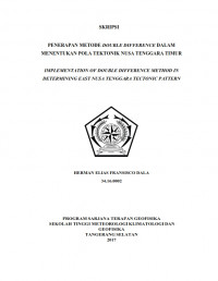 Image of PENERAPAN METODE DOUBLE DIFFERENCE DALAM MENENTUKAN POLA TEKTONIK NUSA TENGGARA TIMUR