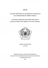 Image of ANALISIS TRANSPOR UAP AIR TERKAIT CURAH HUJAN
SAAT TERJADI SIKLON TROPIS NARELLE