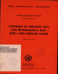 Image of Conversion Of Grid-Point Data Into Meteorological MAPS With a Mini-Computer System