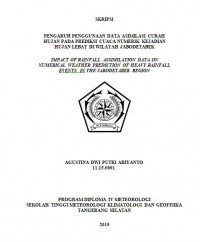Image of Pengaruh Penggunaan Data Asimilasi Curah Hujan pada Prediksi Cuaca Numerik Kejadian Hujan Lebat di Wilayah Jabodetabek