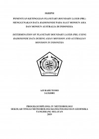 Image of PENENTUAN KETINGGIAN PLANETARY BOUNDARY LAYER (PBL) MENGGUNAKAN DATA RADIOSONDE PADA SAAT MONSUN ASIA DAN MONSUN AUSTRALIA DI INDONESIA