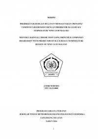 Image of Prediksi Curah Hujan Bulanan Menggunakan Principle Componen Regression Dengan Prediktor Sea Surface Temperature Wilayah Nino 3.4 di Maluku