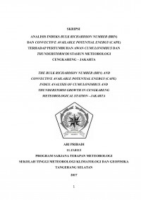 Image of ANALSIS BULK RICHARDSON NUMBER (BRN) DAN CONVEKTIVE AVAILABLE POTENTIAL ENERGY (CAPE) TERHADAP PERTUMBUHAN AWAN CUMULONIMBUS DAN THUNDERSTORM DI STASIUN METEOROLOGI CENGKARENG-JAKARTA