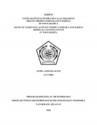 Image of Studi Aktivitas Petir pada Saat Kejadian Siklon Tropis Cempaka dan Dahlia di Yogyakarta