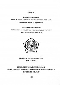 Image of Kajian Angin Brubu  Dengan Simulasi Model Cuaca Numerik WRF-ARW (Studi Kasus Tanggal 1-9 Agustus 2014)