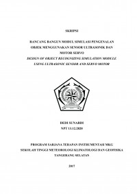 Image of Rancang Bangun Modul Simulasi Pengenalan Objek Menggunakan Sensor Ultrasonik Dan Motor Servo