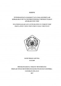 Image of INTEGRASI DATA RADAR CUACA DALAM SIMULASI KEBAKARAN HUTAN DI PROVINSI RIAU MENGGUNAKAN APLIKASI WRF-FIRE