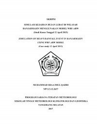 Image of SIMULASI KEJADIAN HUJAN LEBAT DI WILAYAH BANJARMASIN MENGGUNAKAN MODEL WRF-ARW ( STUDI KASUS TANGGAL 12 APRIL 2015 )