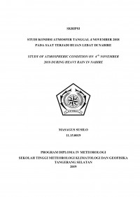 Image of Studi Kondisi Atmosfer Tanggal 4 November 2018 pada Saat Terjadi Hujan Lebat Di Nabire