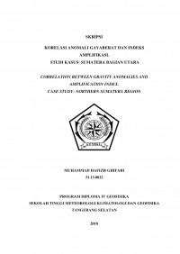 Image of KORELASI ANOMALI GAYABERAT DAN INDEKS AMPLIFIKASI. STUDI KASUS: SUMATERA BAGIAN UTARA