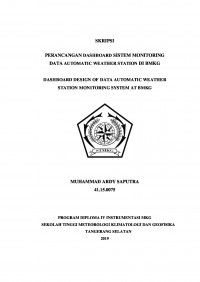 Image of PERANCANGAN DASHBOARD SISTEM MONITORING DATA AUTOMATIC WEATHER STATION DI BMKG